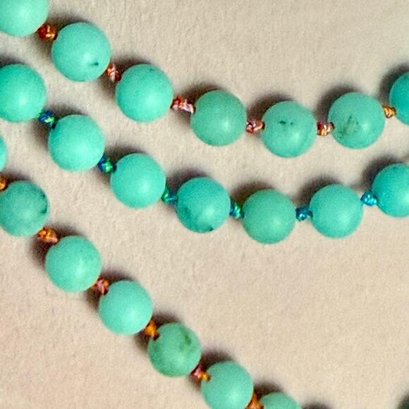 52 Inch Aventurine Mala Necklace With Rose Quartz Tagua Nut - Picture 2 of 10